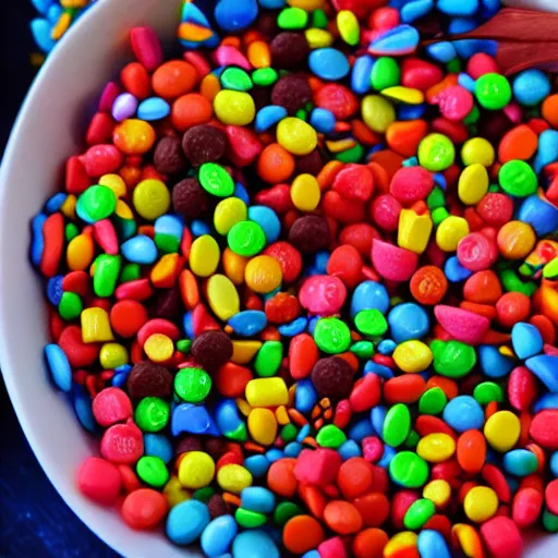 Image similar to pop art candy mix in a bowl of madness