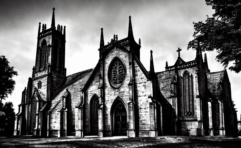 Image similar to a church. gothicpunk. gothic. architecture photography. 8K. detailed. photorealism. artstation. ultra realistic