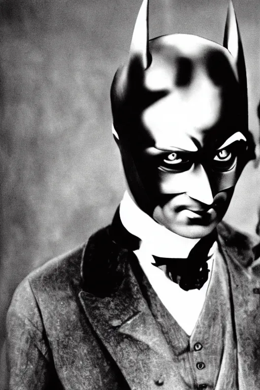 Image similar to portrait of charles chaplin as batman