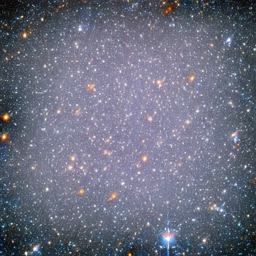 Image similar to hubble deep field photograph, waffle galaxies