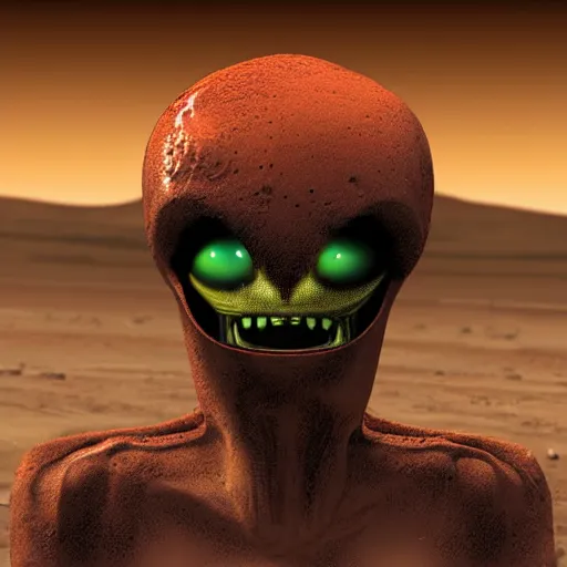 Image similar to alien in mars