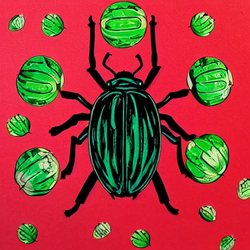 Image similar to watermelon beetle