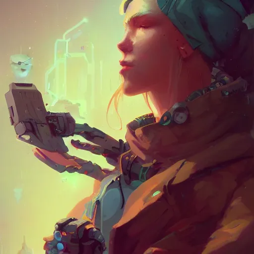 Image similar to portrait of a lowlife cybernetic junkie vagabond, cyberpunk art by pete mohrbacher and guweiz and josan gonzalez, graphic novel, artstation, deviantart, pinterest, 4 k uhd image