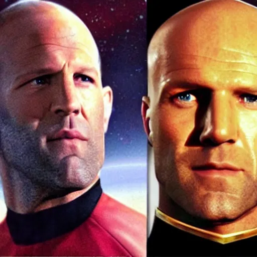 Image similar to jason statham as a starfleet captain in star trek