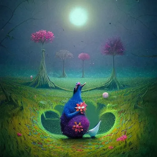 Image similar to low poly, pixar, surreal hybrid animals, nostalgia for a fairytale, magic realism, flowerpunk, mysterious vivid colors by andy kehoe and amanda clarke en un mundo de Gediminas Pranckevicius