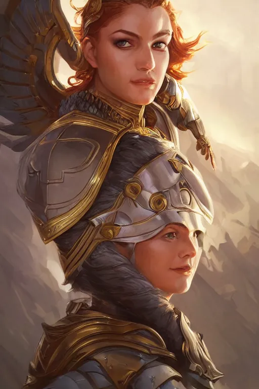 Image similar to amazon valkyrie athena, d & d, fantasy, portrait, highly detailed, headshot, digital painting, trending on artstation, concept art, sharp focus, illustration, art by artgerm and greg rutkowski and magali villeneuve