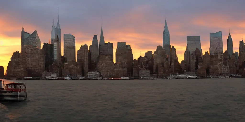 Image similar to in manhattan, sunset