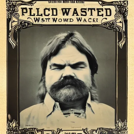 Image similar to jack black old west wanted poster, old vintage photo, 8 k