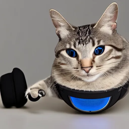 Prompt: prototype design for headphones designed to be used by cats