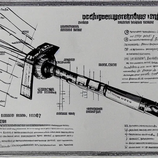 Prompt: a blueprint of a ww 2 german superweapon that can destroy the universe