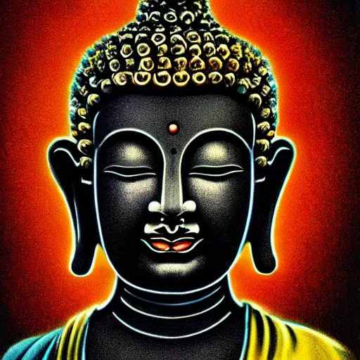 Prompt: buddha einstein portrait