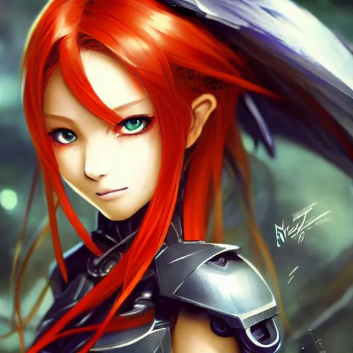 Image similar to highly detailed exquisite fanart, cute beautiful anime girl with Golden Eyes and Red Hair Makuta Antroz from Bionicle, close-up shot, bat wings, epic cinematic shot, professional digital art, high end digital art, singular, realistic, captura, Stanley Artgerm Lau, WLOP, Rossdraws, James Jean Marc Simonetti Ruan Jia and Mandy Jurgens and Artgerm and William-Adolphe Bouguerea Sakimichan, DeviantArt, artstation, Furaffinity, 8k HD render