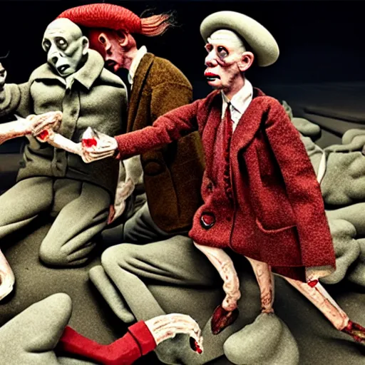 Image similar to january 6 insurrection by otto dix, claymation, hyperrealistic, aesthetic, masterpiece