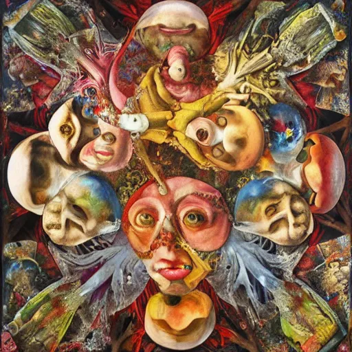 Image similar to an argentic photography by arcimboldo, by georgia o keeffe, by botticelli, by giger, by frank frazetta, by gustave moreau seen through a kaleidoscope, kaleidoscope, broken, nerve system, medical