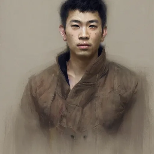 Image similar to asian male portrait by ruan jia