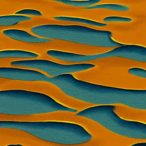 Prompt: Pacific Ocean Hue Unusually Yellow, smooth, artstation, digital illustration by Matisse