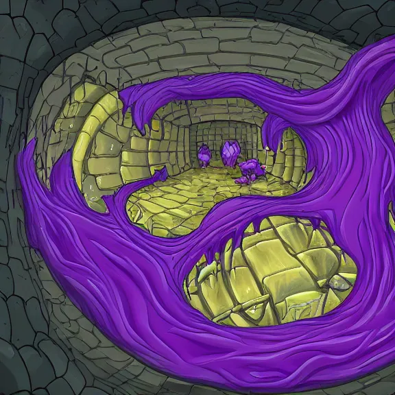 Image similar to detailed shot of inside a cavernous living stomach, the walls purple and pulsing, lots of acid pooling up on the floor, digesting and dissolving a small dragon, food pov, micro pov, vore, digital art, furry art, anthro art, high quality, 8k 3D realistic, macro art, micro art, Furaffinity, Deviantart, Eka's Portal, G6