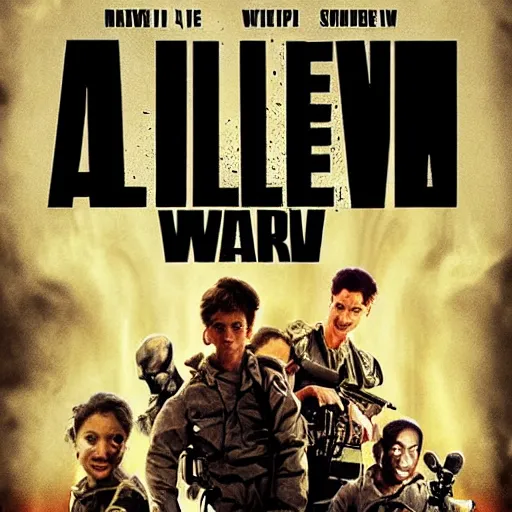 Image similar to movie poster of alien war