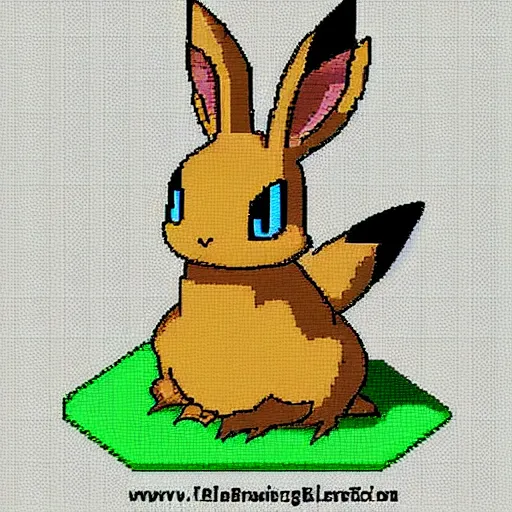 Prompt: Pokemon gen 3 rabbit sprite