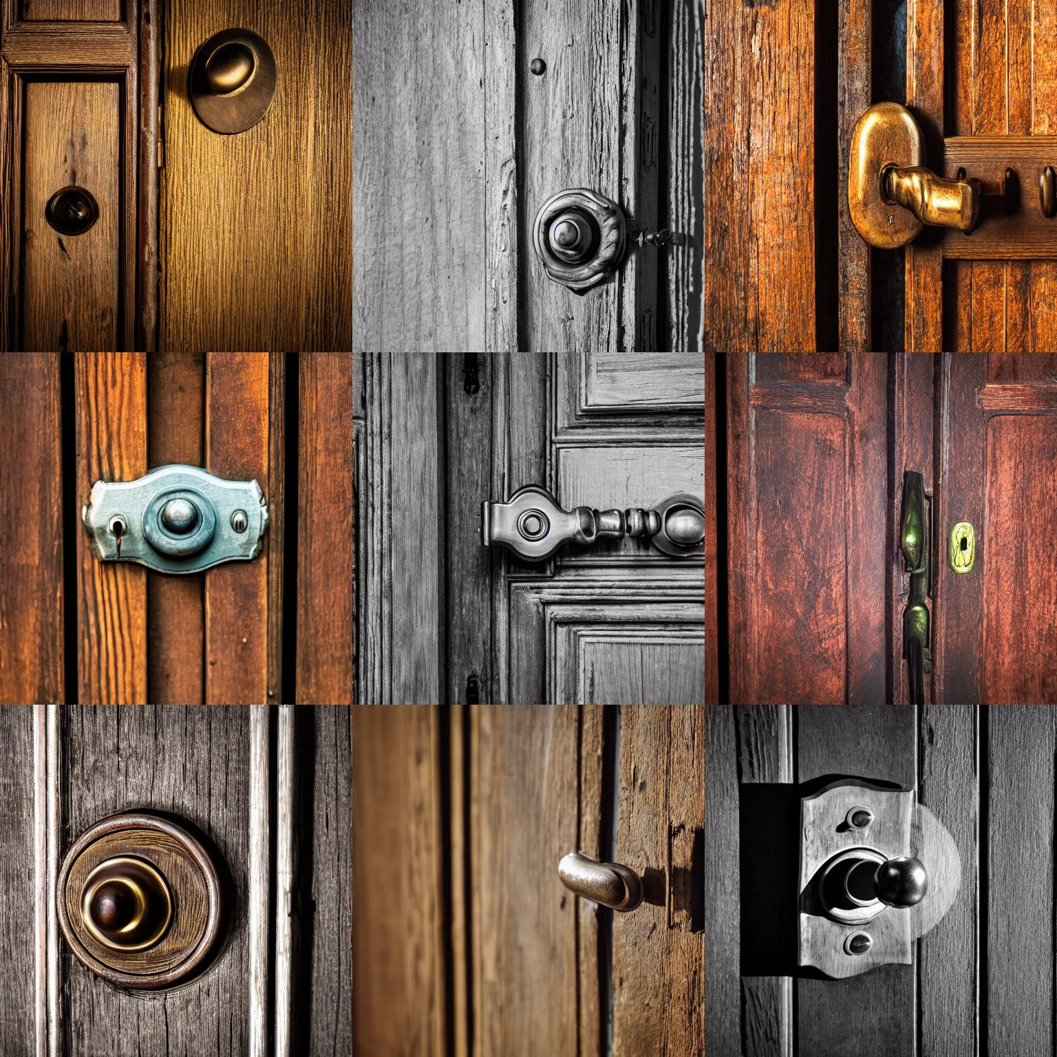 extreme close up of an old wooden door handle, | Stable Diffusion | OpenArt