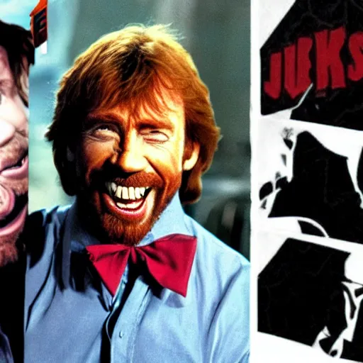 Prompt: chuck norris as the joker