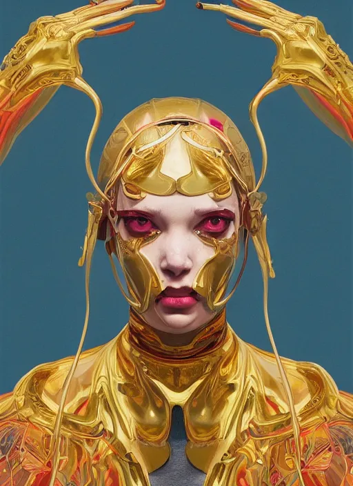 Image similar to gold :: by Martine Johanna and Simon Stålenhag and Chie Yoshii and wlop and Guillermo del toro :: ornate, dynamic, particulate, rich colors, elegant, centered, artstation, smooth, sharp focus, octane render, 3d