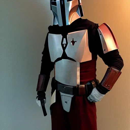 Image similar to Levi Ackerman wearing a Mandalorian chest plate