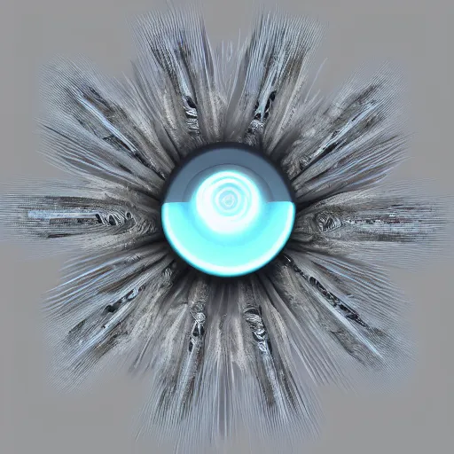 Image similar to a futuristic, cybertronic lily flower, metallic, reflective, unreal engine