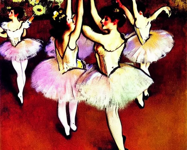 Prompt: vintage, champagne. cancan, french, realistic, cheerful, 1 9 0 2 art by degas