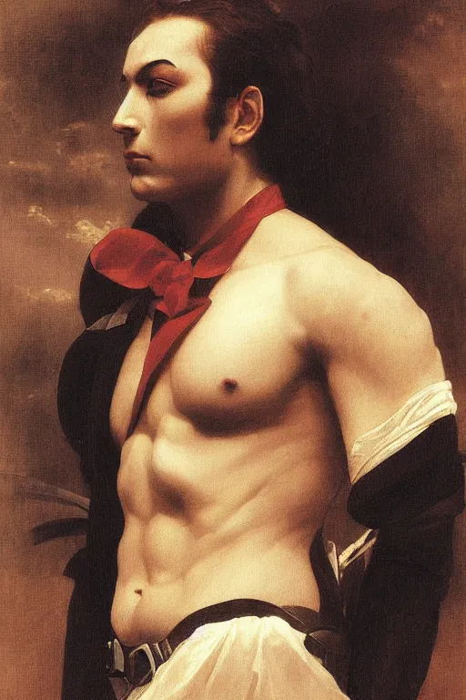 Image similar to portrait of a kamen rider rx, majestic, solemn, by bouguereau