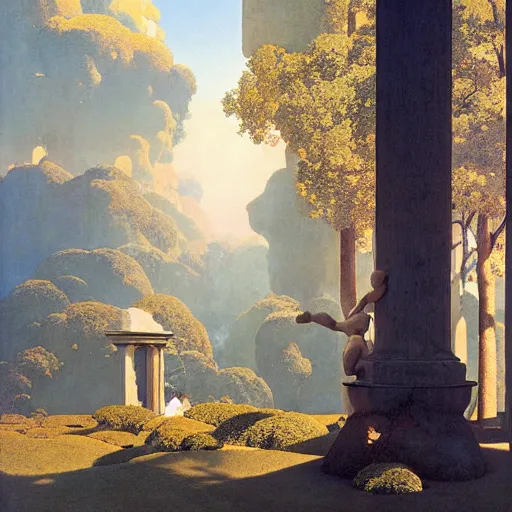 Image similar to a portal to another world. detailed. rule of thirds. intricate. sharp focus. wide angle. painting by maxfield parrish. wlop. greg rutkowski.