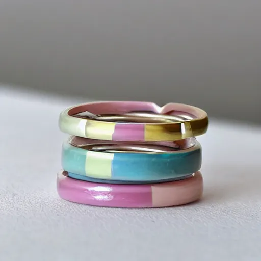 Image similar to rings inside rings inside rings, pastel colors, pleasing, symmetrical