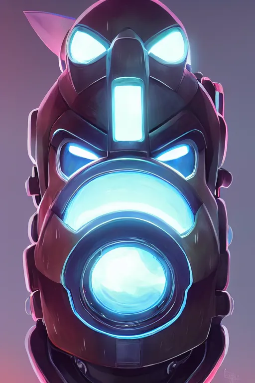 Image similar to epic mask helmet robot ninja portrait stylized as fornite style game design fanart by concept artist gervasio canda, behance hd by jesper ejsing, by rhads, makoto shinkai and lois van baarle, ilya kuvshinov, rossdraws global illumination radiating a glowing aura global illumination ray tracing hdr render in unreal engine 5