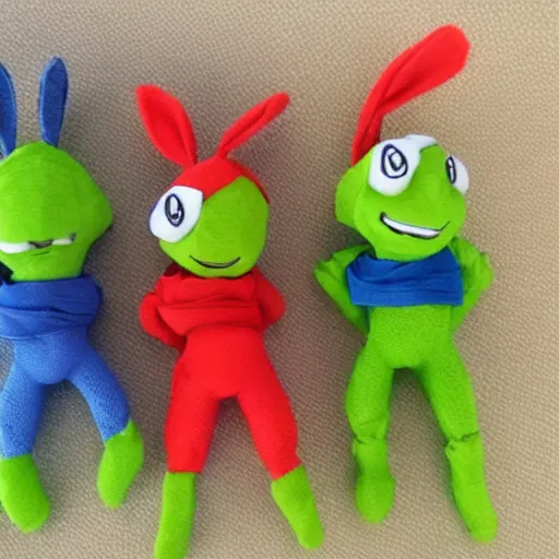 Prompt: teenage mutant ninja rabbits, heroes with a cotton tail!