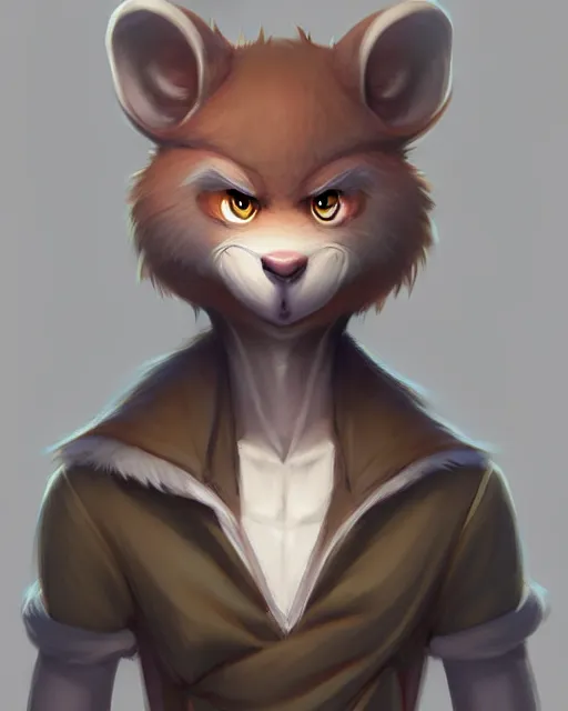 Prompt: character concept art of a cute male anthropomorphic furry | | adorable, key visual, realistic shaded perfect face, tufted softly, fine details by stanley artgerm lau, wlop, rossdraws, james jean, andrei riabovitchev, marc simonetti, and sakimichan, trending on weasyl