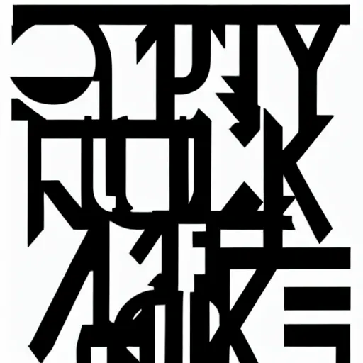 Image similar to black on white graphic poster in style of david rudnick, acid, y 2 k