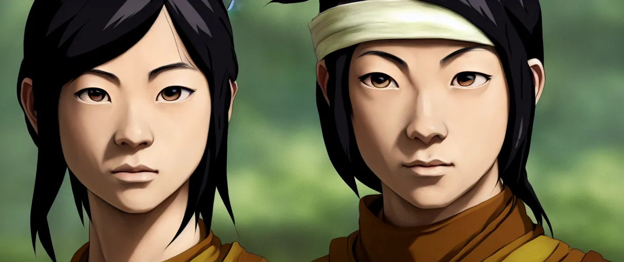 Image similar to hyperrealist highly detailed english medieval portrait of Toph Bei Fong, concept art avatar the last airbender dramatic studio lighting 8k wide angle shallow depth of field