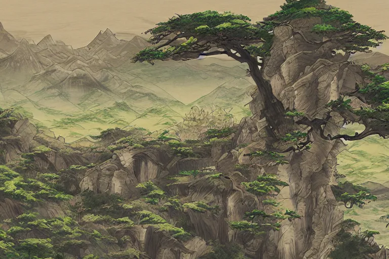 Image similar to mushoku tensei landscape art