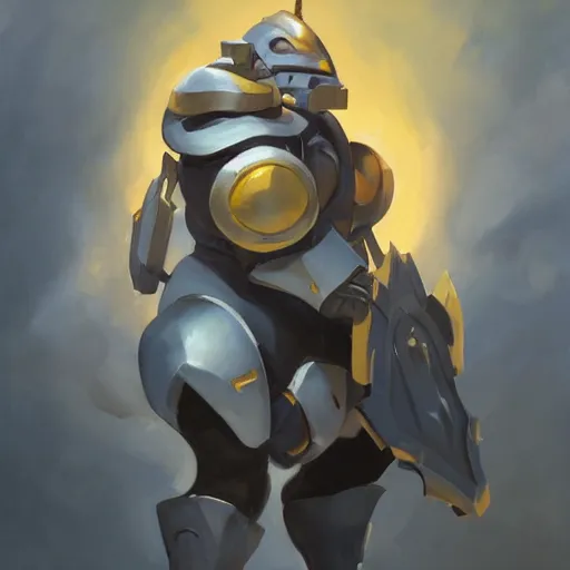 Image similar to greg manchess portrait painting of alphonse elric as overwatch character, medium shot, asymmetrical, profile picture, organic painting, sunny day, matte painting, bold shapes, hard edges, street art, trending on artstation, by huang guangjian and gil elvgren and sachin teng