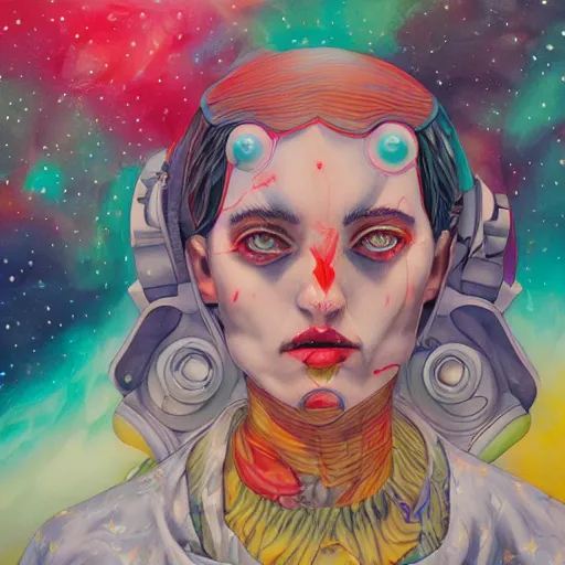 Prompt: Liminal space in outer space by Martine Johanna