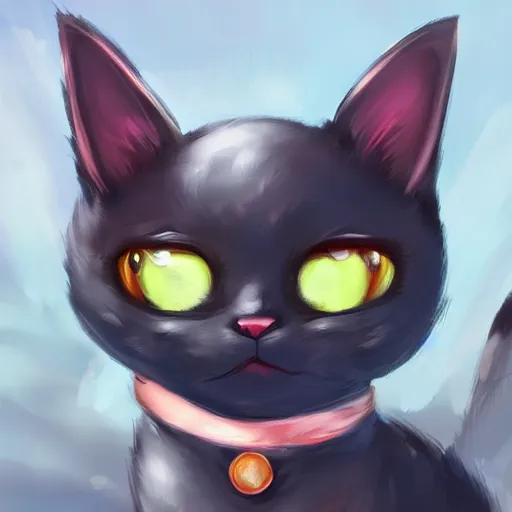 Prompt: a cat with big eyes strolling down the street,pixiv,artstation