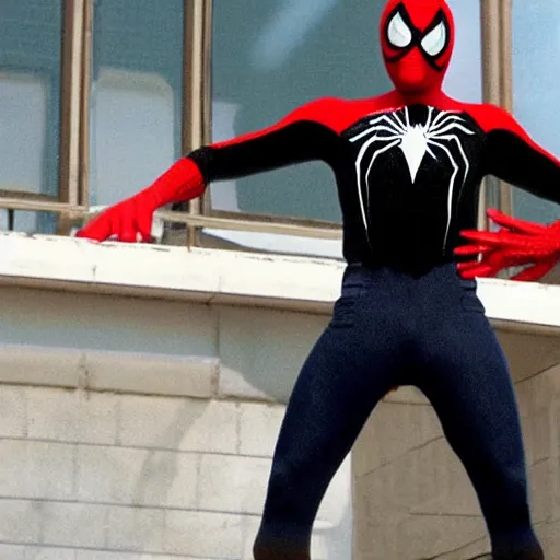 Image similar to Michael Jackson as an spiderman