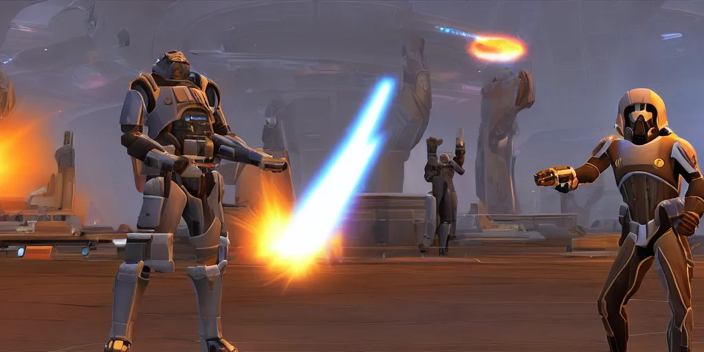 Prompt: screenshot, obama in swtor