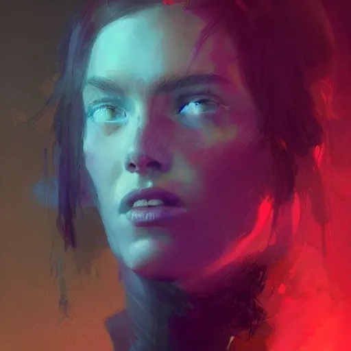 Image similar to portrait of a beautiful alyx vance, volume lighting, concept art, by greg rutkowski!!, colorful, xray melting colors!!