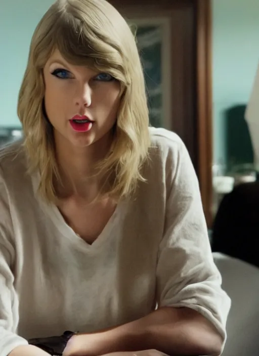 Prompt: TV show still of taylor swift in breaking bad.