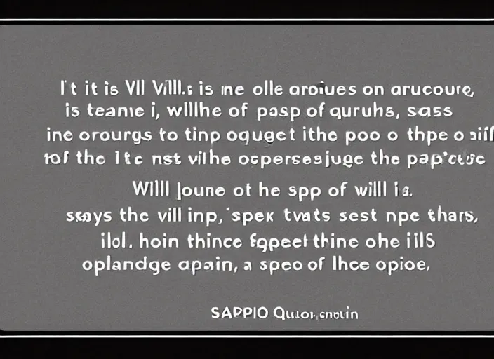 Prompt: it is by will alone i set my mind in motion. it is by the juice of sapho that thoughts acquire speed, the lips acquire stains, the stains become a warning. it is by will alone i set my mind in motion.