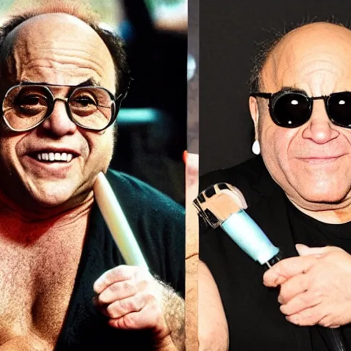 Prompt: danny devito as the newest member of sting