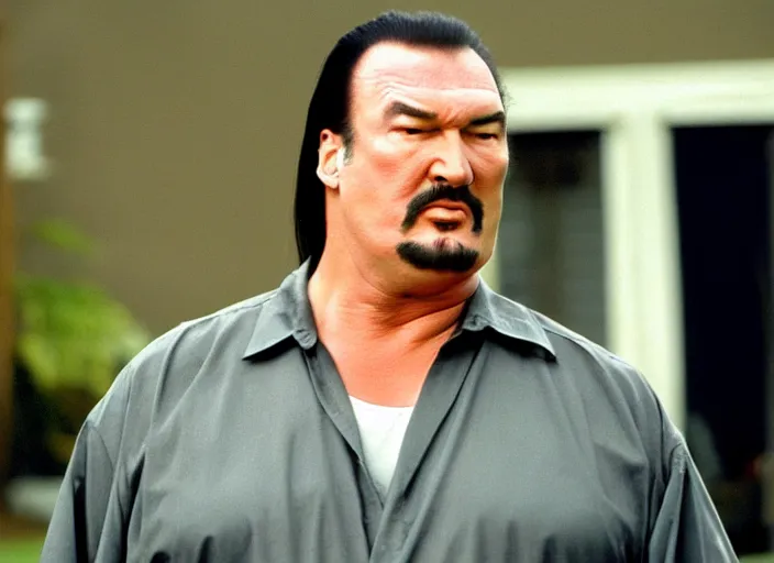 Image similar to steven seagal in a still from the tv show trailer park boys (2001)