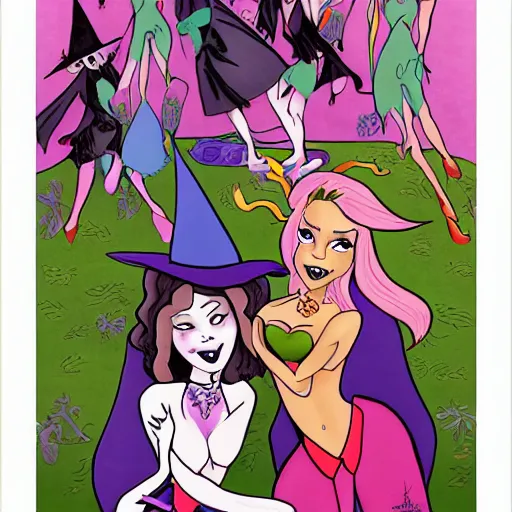 Prompt: Party Witches by Chris Sanders