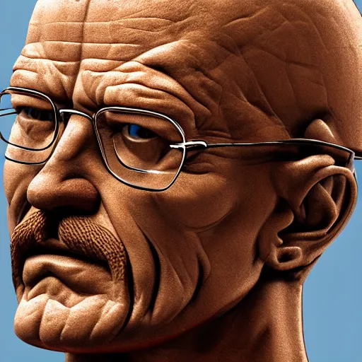 Image similar to a very detailed renaissance sculpture of walter white by michelangelo, standing in times square, 3 d render, hyper detailed, sharp focus, 8 k resolution